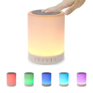 2 - Lámpara de mesa LED inteligente regulable al tacto de 3 W con altavoz V-Tac